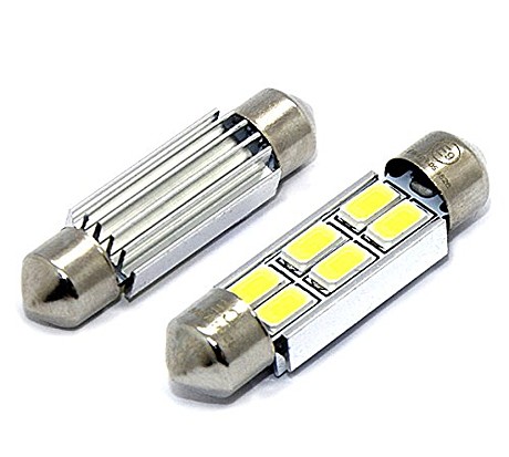 C5W 36mm 6 smd 7020 с обманкой белый