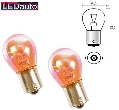 MITSU P21 BA 1 контакт оранж +30% 12v (без смещения)