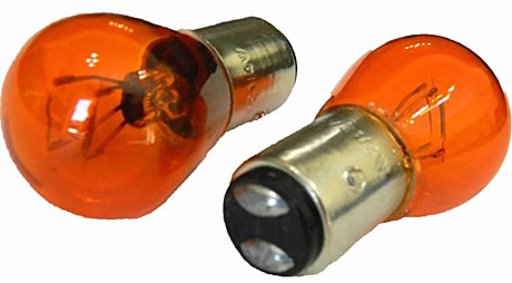 MITSU P21/4 BAZ евро оранж 2 контакта +30% 12v (со смещением)