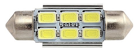 C5W 41mm 6 smd 7020 с обманкой белый