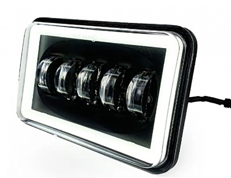ДХО 50W 3D + ангельские глазки 12-24v 168х120мм