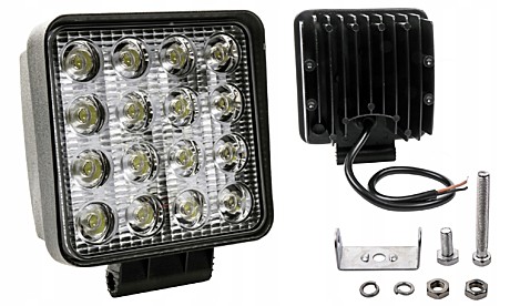ДХО 48W mini квадрат  12-24v 108х108мм толщина 25мм