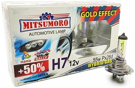 MITSU H7 12v 55W + 50% GOLD EFFECT